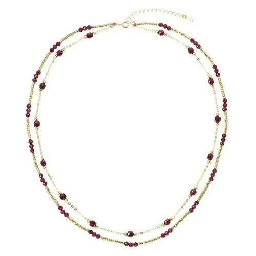 Pozlacený náhrdelník s granáty 12183.3