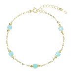 Pozlacený náramek s amazonity 13111.3