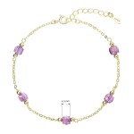 Pozlacený náramek s ametysty 13111.3