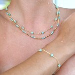 Pozlacený náramek s apatity 13111.3