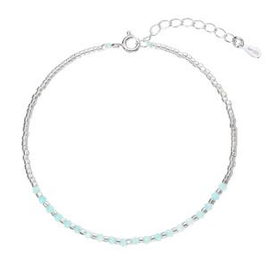Stříbrný náramek s amazonity 13112.3