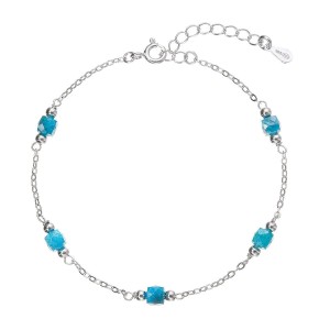 Stříbrný náramek s apatity 13111.3