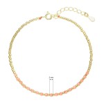 Pozlacený náramek s oranžovými korály 13112.3