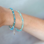 Pozlacený dvojitý náramek s amazonity 13115.3