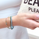 Pozlacený dvojitý náramek s malachity 13114.3