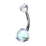 Piercing do pupíku měsíční kámen - TITAN (5 a 8 mm)