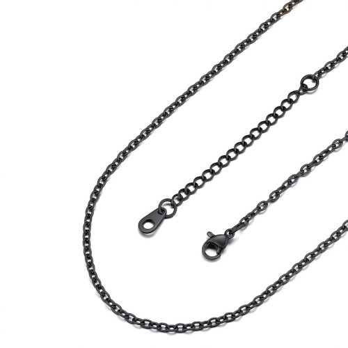 Očkový řetízek černý, tl. 1,2 mm, délka 45 + 5 cm