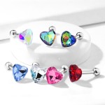 Cartilage piercing do ucha - srdíčko duhové
