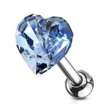 Cartilage piercing do ucha - srdíčko červené