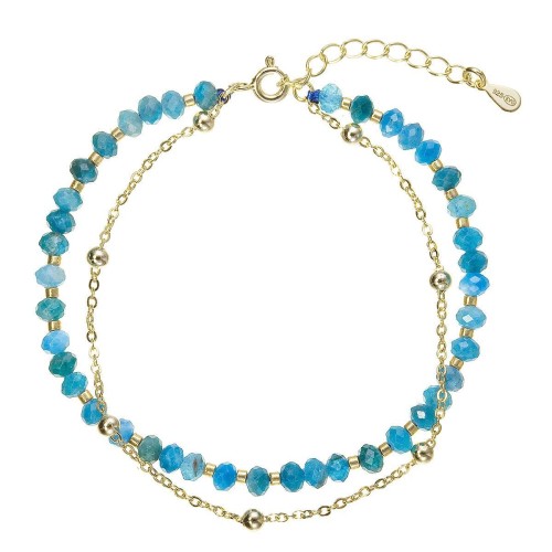 Pozlacený dvojitý náramek s apatity 13115.3