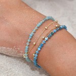 Pozlacený dvojitý náramek s apatity 13115.3