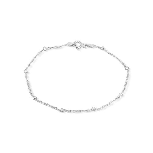 Stříbrný náramek s kuličkami 18 cm