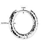 Ocelové náušnice kruhy 17 mm