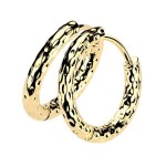 Zlacené ocelové náušnice kruhy 17 mm