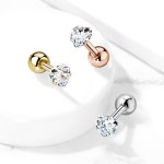 Cartilage piercing do ucha - srdíčko 4mm (ocelová, 1,2 x 6 mm)