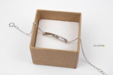 Dámský stříbrný náramek s destičkou