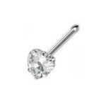 Piercing do nosu - srdíčko 3 mm (fialová)