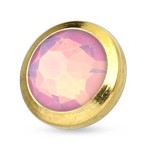 Zlacený microdermal piercing 3 mm (zelená)