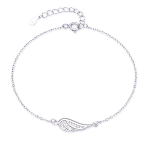 Dámský stříbrný náramek andělské křídlo