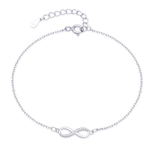 Stříbrný náramek nekonečno