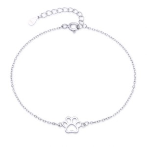 Dámský stříbrný náramek psí tlapka