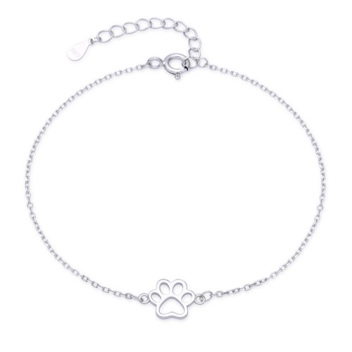 Dámský stříbrný náramek psí tlapka