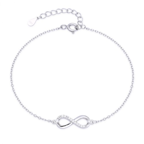 Stříbrný náramek nekonečno