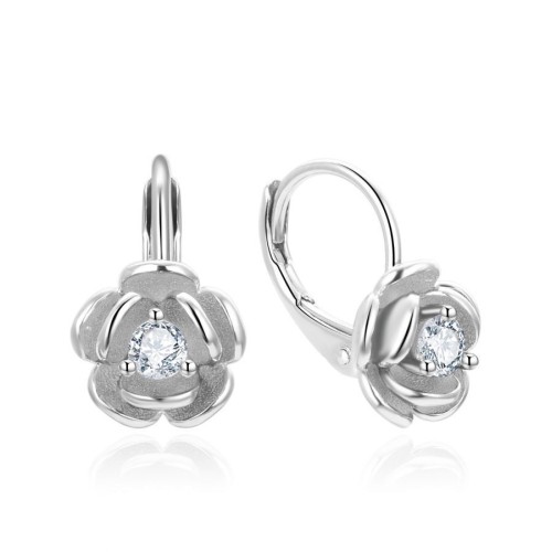 Stříbrné náušnice kytičky