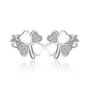 Stříbrné náušnice čtyřlístky