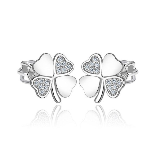 Stříbrné náušnice čtyřlístky