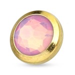 Zlacený microdermal piercing 4 mm (modrá)