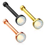 Zlacený piercing do nosu - opalit rosegold