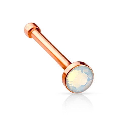 Zlacený piercing do nosu - opalit rosegold