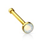 Zlacený piercing do nosu - opalit