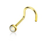 Černý zahnutý piercing do nosu - opalit