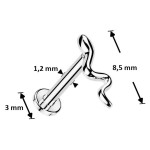 Labreta / piercing do ucha - had (1,2 x 8 mm)