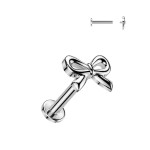 Labreta / piercing do ucha - mašlička (1,2 x 6 mm)