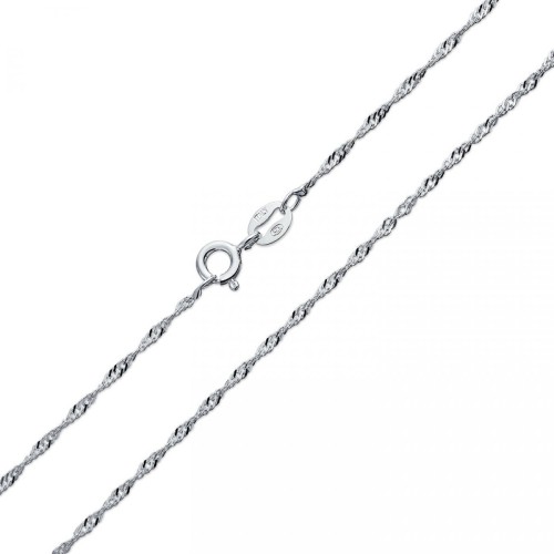 Tenký stříbrný řetízek lambada - kroucený, délka 40 cm