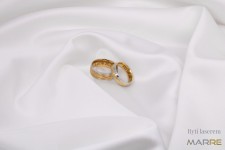 Zlacené ocelové snubní prsteny ocel - pár