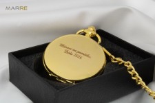 Mechanické kapesní hodinky otevírací zlacené - cibule