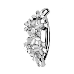 Piercing do pupíku s kytičkami