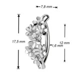 Piercing do pupíku s kytičkami