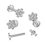 Piercing do brady - labreta kytička TITAN (1,2 x 8 mm)