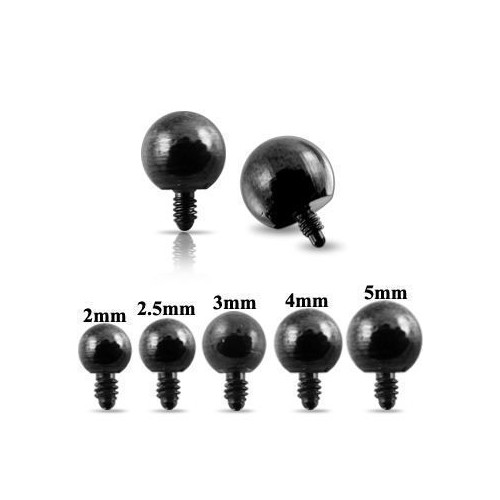 Náhradní díl k mikrodermálu černá kulička 2,5 mm