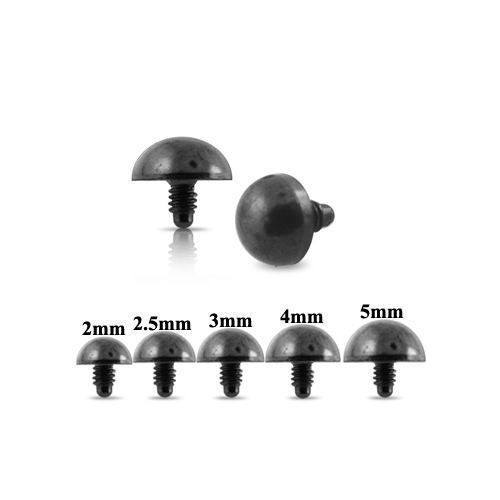 Náhradní díl k mikrodermálu černá půlkulička 2,5 mm