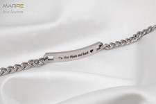 Ocelový náramek s destičkou