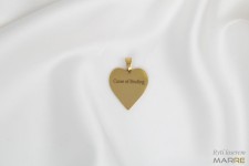 Zlacený ocelový přívěsek srdce