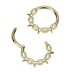 Zlacený ocelový kruh - helix / cartilage / septum piercing