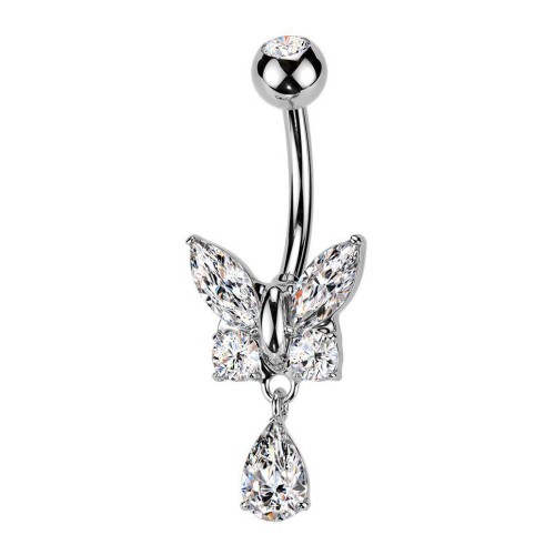 Piercing do pupíku motýlek (čirá)