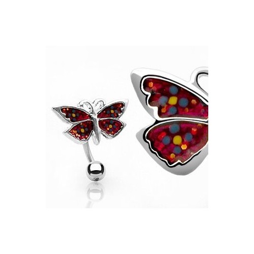 Piercing do pupíku - motýlek